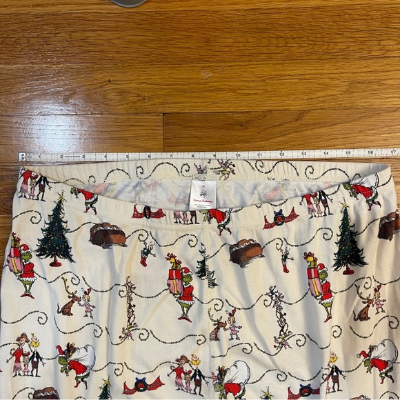 Hanna Andersson Adult Dr. Seuss Grinch Long John Pajama Set Size XL Christmas PJ - Picture 7 of 9